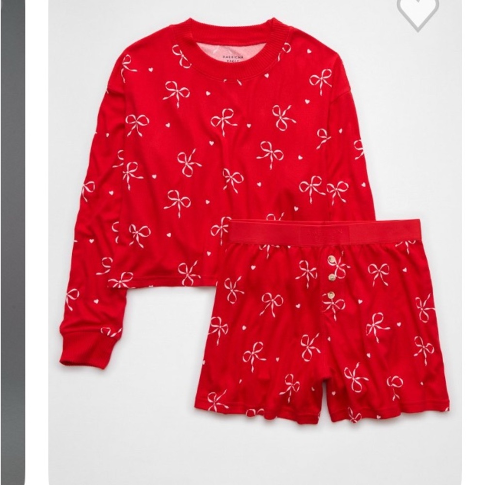 American Eagle Bow Plush PJ set